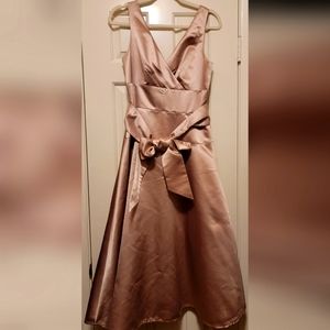 Champagne gold evening dress. Max & Cleo size 8 dress.